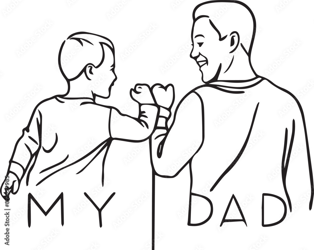 Father day r vector white and black template illustration Father day r vector white and black template illustration