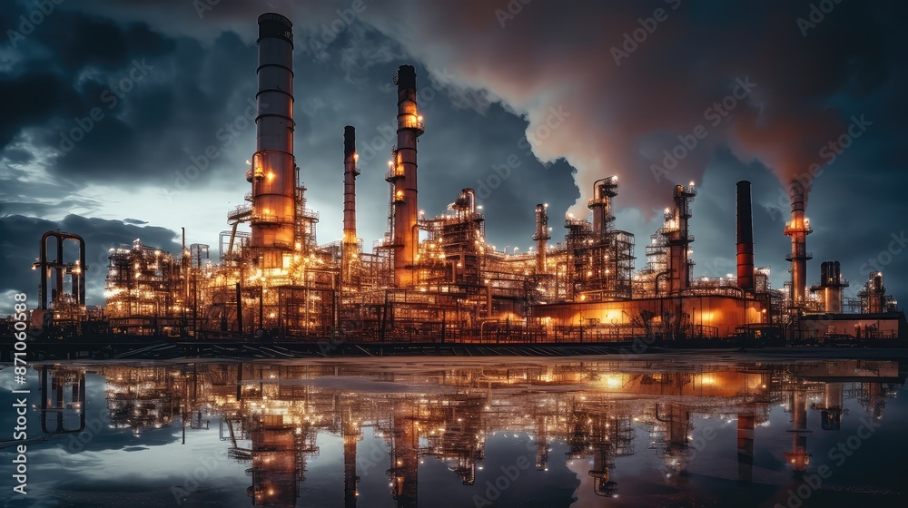 Fototapeta premium lights drill oil