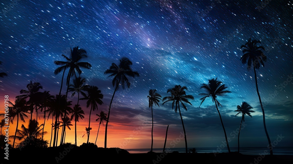 Obraz premium night stars horizon
