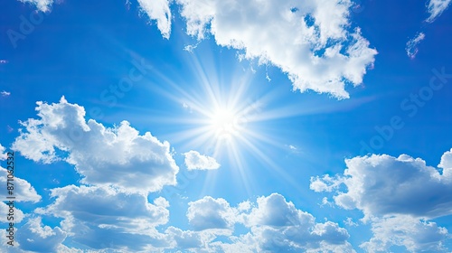 Fototapeta Naklejka Na Ścianę i Meble -  patterns blue sky with sun