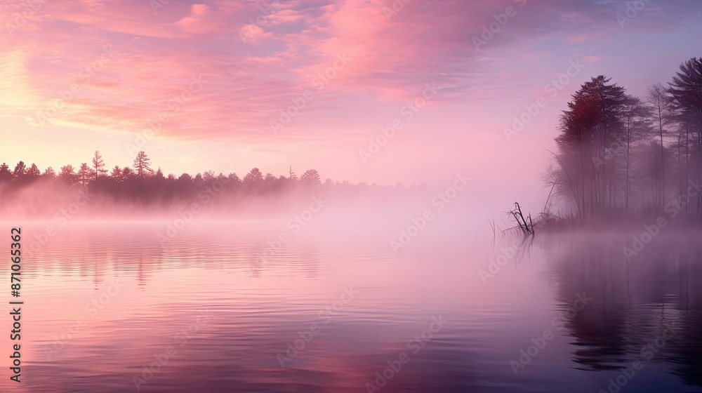 landscape pink fog landscape pink fog