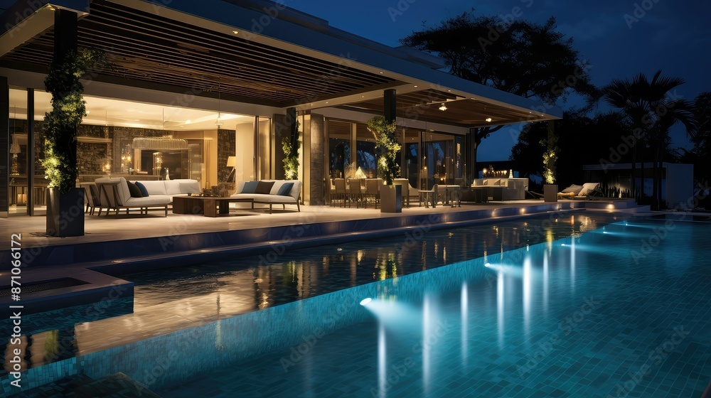 Fototapeta premium strategically exterior lighting