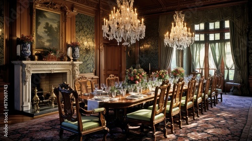 luxurious old house interior