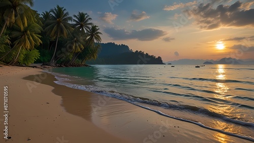 Tropical Beach Landscape, Ko Chang island, Thailand

