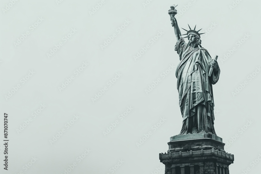 Fototapeta premium A statue of a woman holding a torch and a laurel wreath