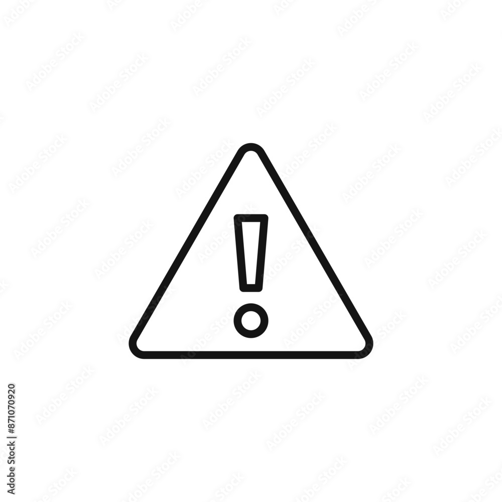 Attention Warning sign icon outline collection in black Attention Warning sign icon outline collection in black