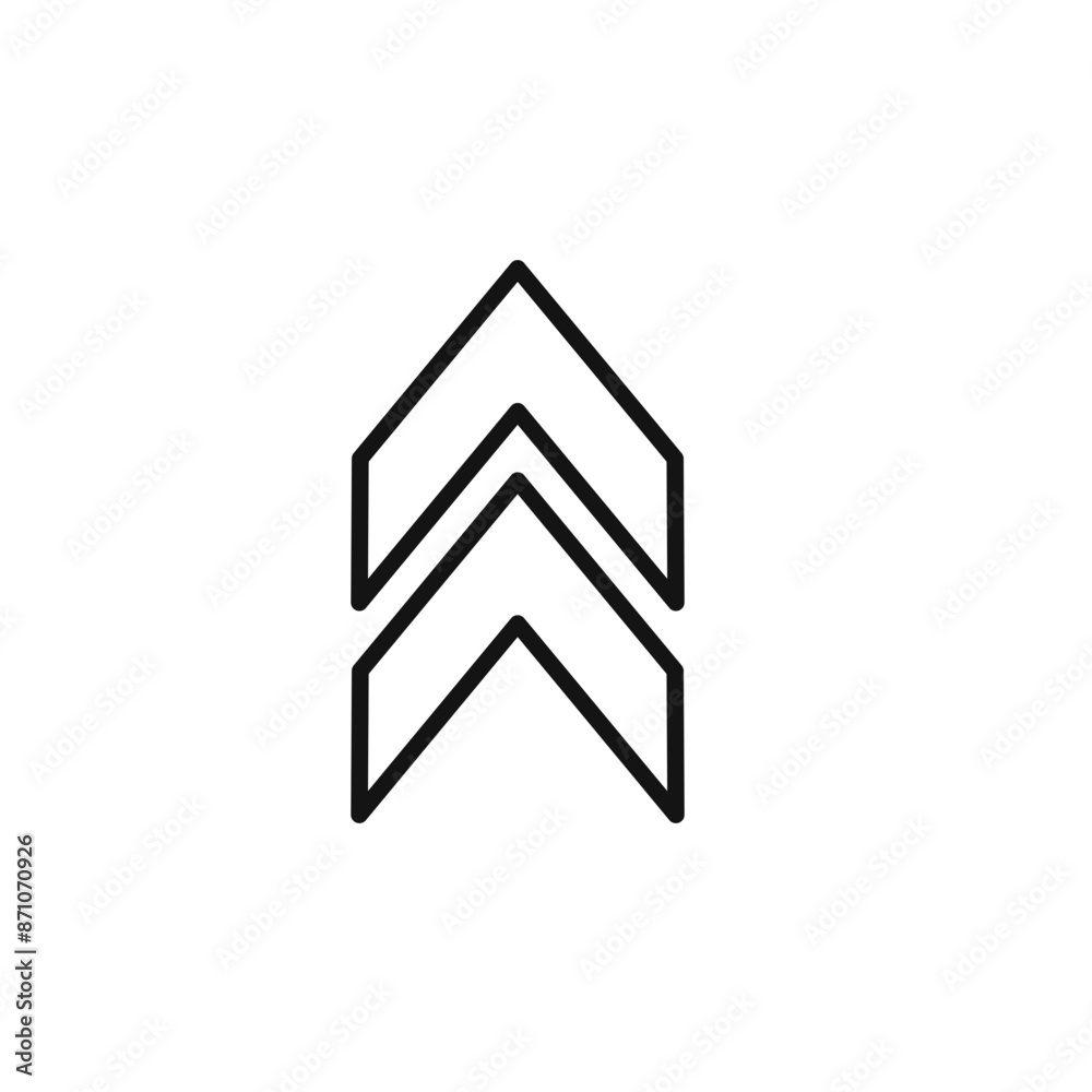 Arrow chevron icon outline collection in black Arrow chevron icon outline collection in black
