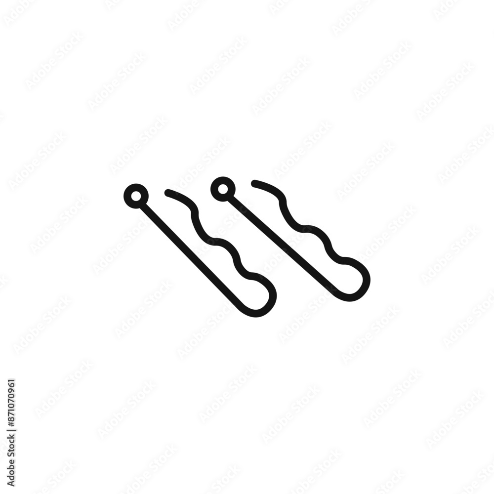 bobby pins icon outline collection in black bobby pins icon outline collection in black