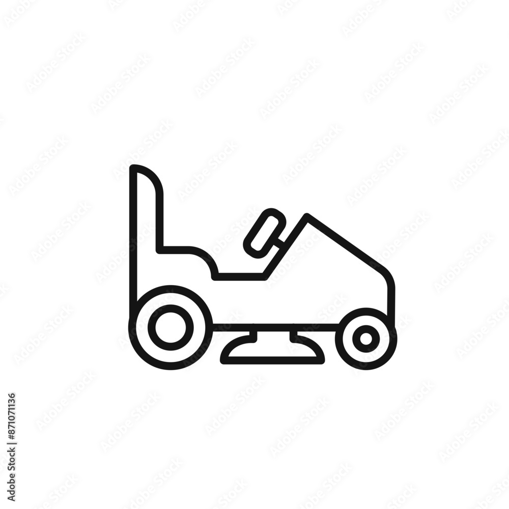 Lawn mower icon outline collection in black Lawn mower icon outline collection in black