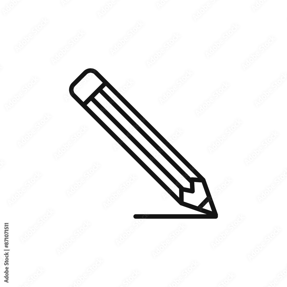 pencil icon outline collection in black pencil icon outline collection in black