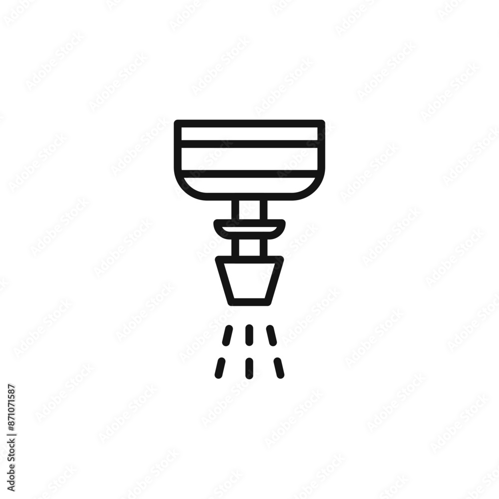fire sprinkler icon outline collection in black fire sprinkler icon outline collection in black