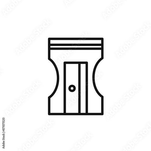 Pencil sharpener icon outline collection in black