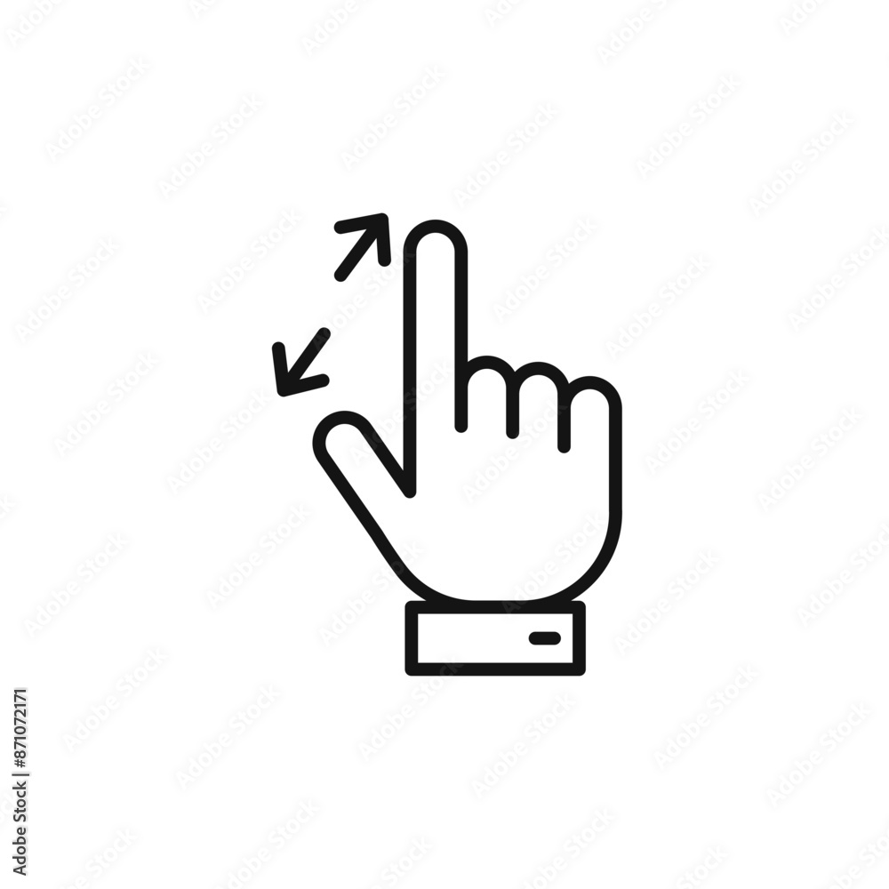 Zoom Gesture icon outline collection in black Zoom Gesture icon outline collection in black