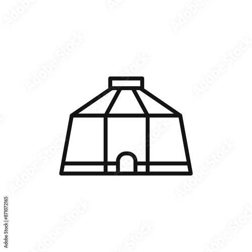 Yurt Icon outline collection in black