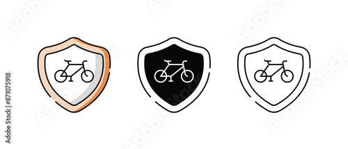 Cycling Club icons vector set stock illustration