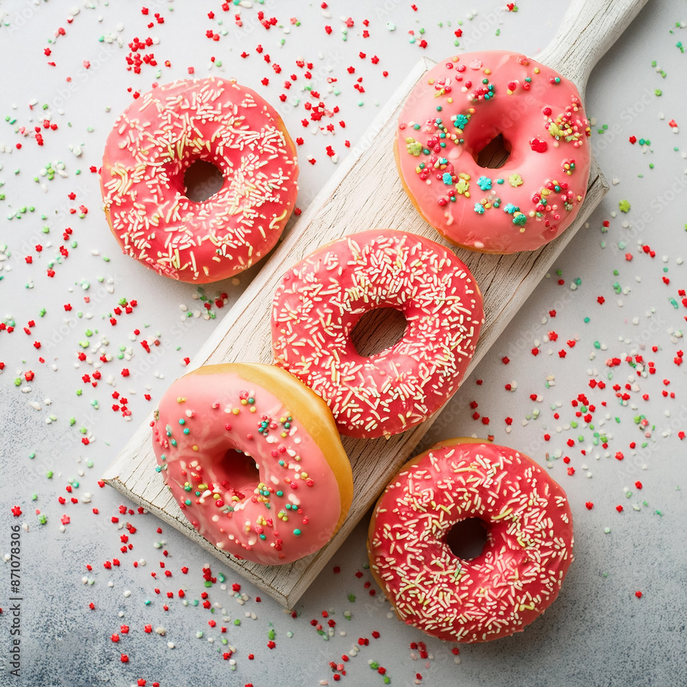 donuts with sprinkles sprinkled on top donuts with sprinkles sprinkled on top