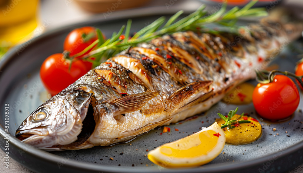 grilled Seabass with vegetables grilled Seabass with vegetables