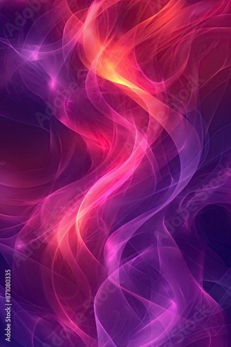 Vibrant purple and red abstract background with billowing smoke creating a dynamic and atmospheric effect