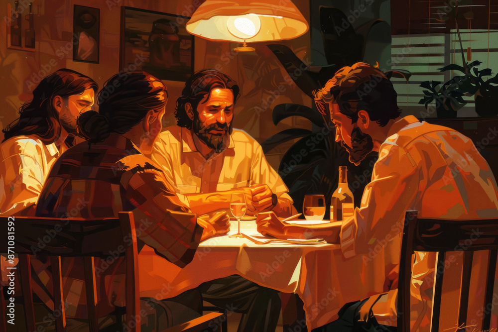 beautiful The Last Supper. Jesus. Christian religious. Generative AI beautiful The Last Supper. Jesus. Christian religious. Generative AI