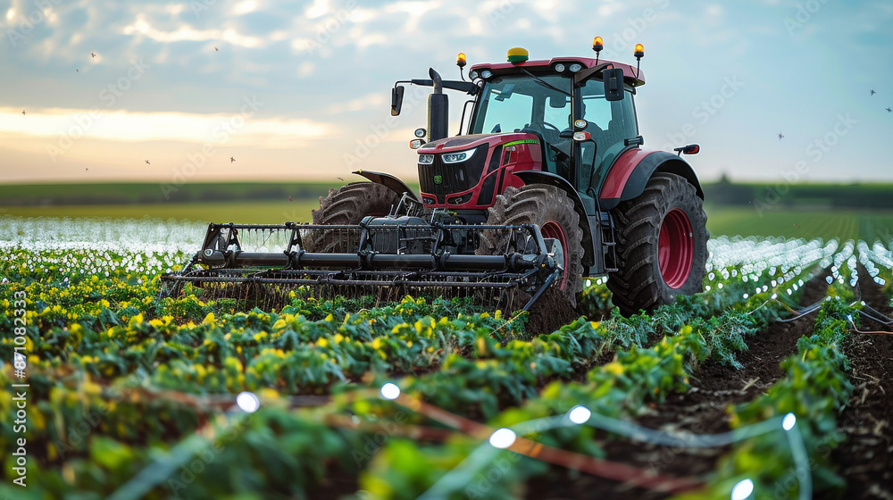IoT-Connected Tractor in Agricultural Field IoT-Connected Tractor in Agricultural Field