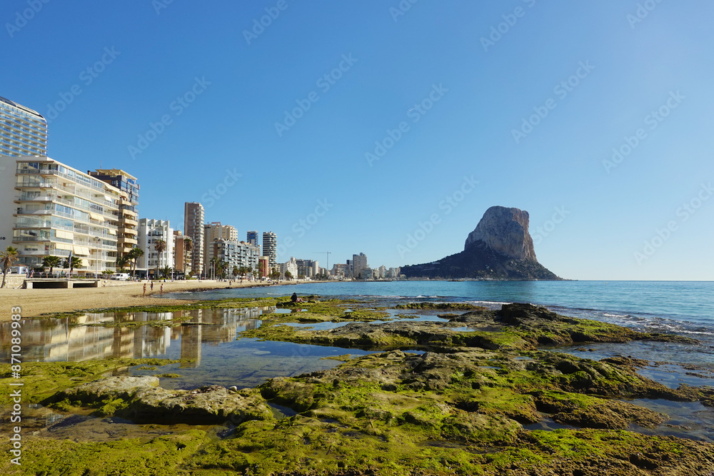 Εκτύπωση καμβά The panorama of the sea from Calp town, Spain