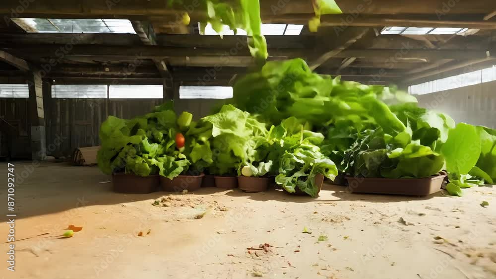 Vegetables in a warehouse Vegetables in a warehouse