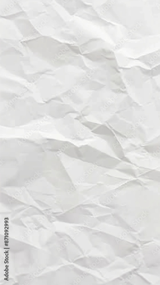 Fototapeta premium White crumpled paper texture for background use