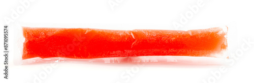 A Single Frozen Ice Pop Popsicle Isolated on a White Background