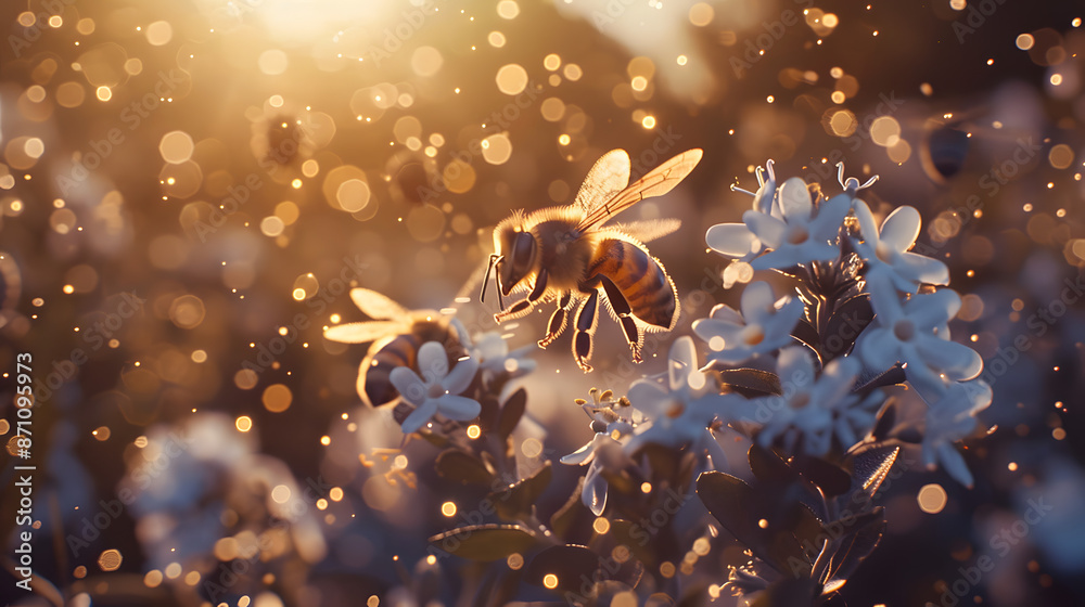 bees pollinating flowers bees pollinating flowers