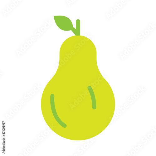  Pear Vector Flat Icon Design