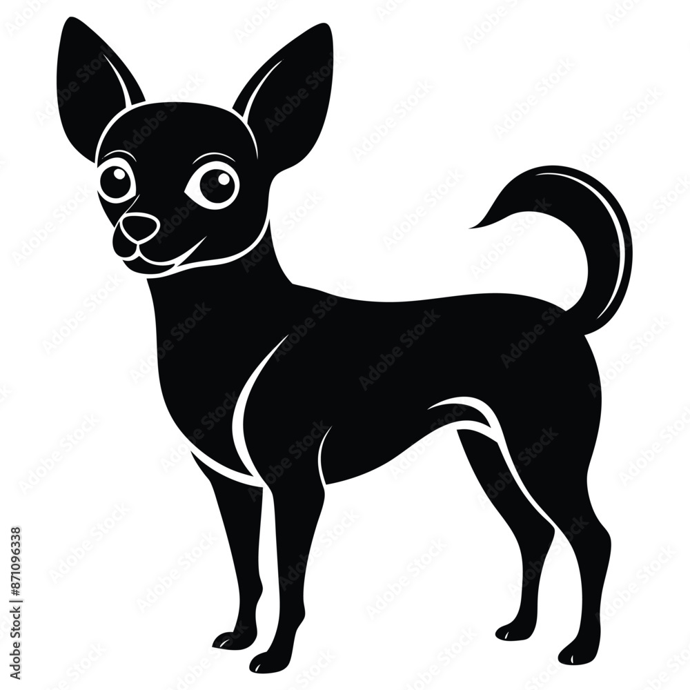 vector, isolated black silhouette of a dog vector, isolated black silhouette of a dog