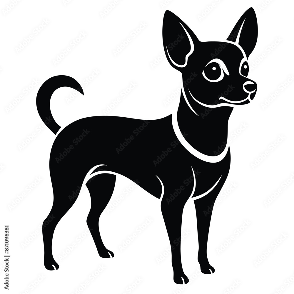 vector, isolated black silhouette of a dog vector, isolated black silhouette of a dog
