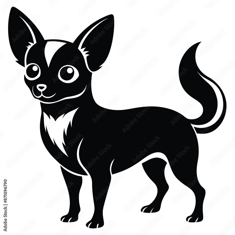 vector, isolated black silhouette of a dog vector, isolated black silhouette of a dog