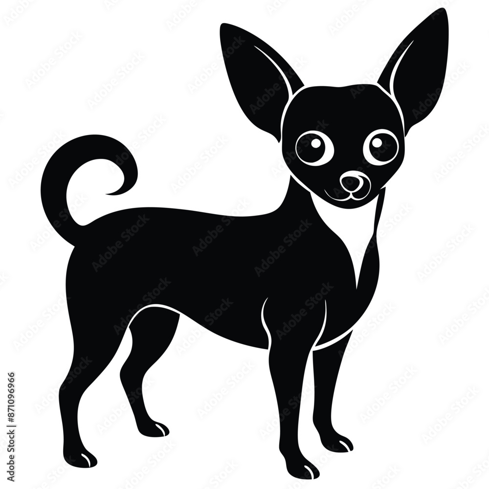vector, isolated black silhouette of a dog vector, isolated black silhouette of a dog