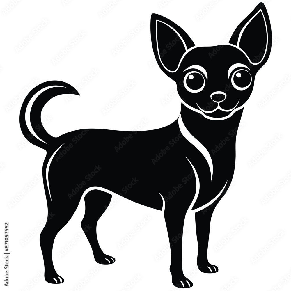 vector, isolated black silhouette of a dog vector, isolated black silhouette of a dog