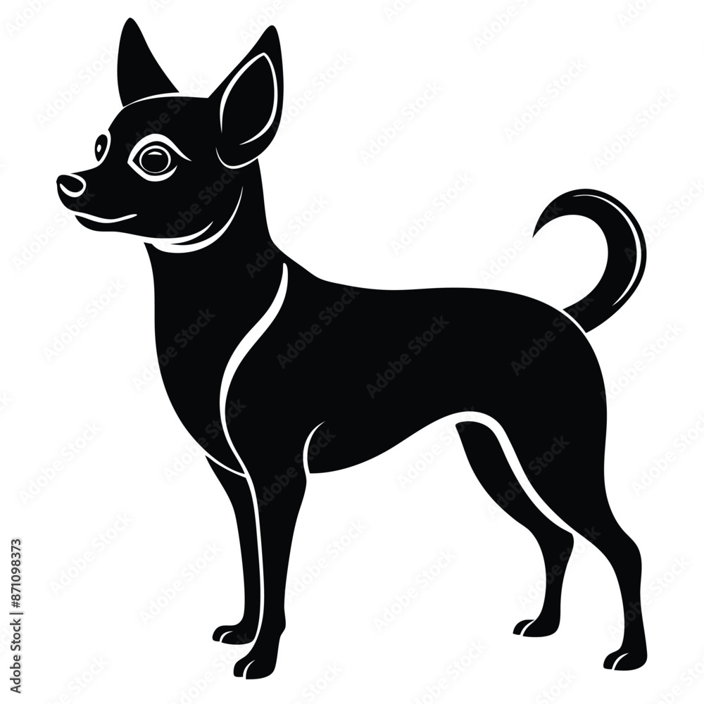 vector, isolated black silhouette of a dog vector, isolated black silhouette of a dog