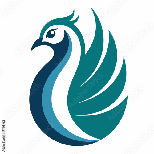 peacock logo icon Vector Illustration 