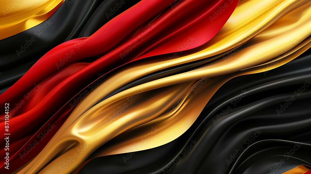 Bold Abstract Fusion, Elegance in Red & Gold Bold Abstract Fusion, Elegance in Red & Gold