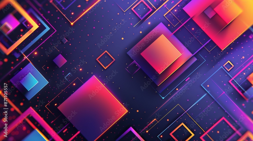 Abstract Geometric Shapes On Dark Background Abstract Geometric Shapes On Dark Background