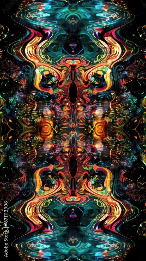 custom made wallpaper toronto digital"Mesmerizing Mirror Patterns: A Reflection of Psychedelic Beauty"