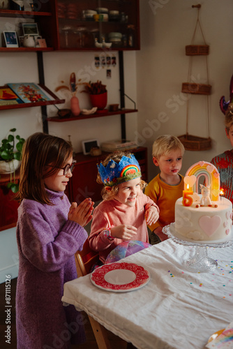 rainbow themed birthday