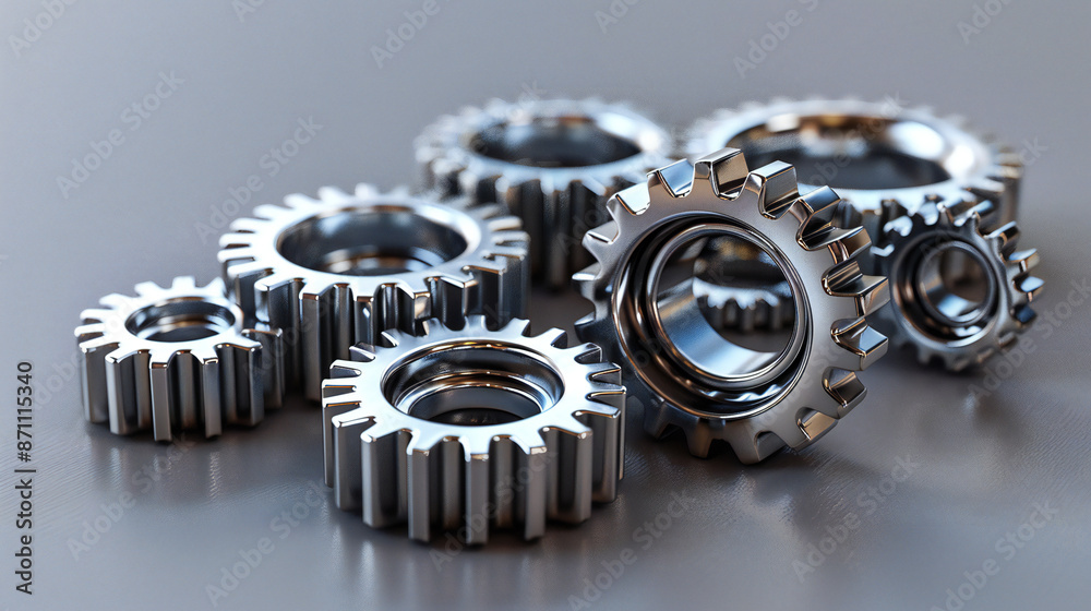 A background of gray metal gears and cogs in an industrial setting, representing machinery or technical engineering concepts. The gears could be arranged to symbolize the intricacy of mechanical syste A background of gray metal gears and cogs in an industrial setting, representing machinery or technical engineering concepts. The gears could be arranged to symbolize the intricacy of mechanical syste
