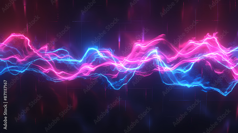 Abstract neon glowing wavy background Abstract neon glowing wavy background