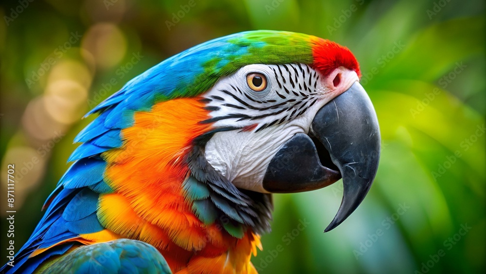 Head of a macaw parrot Head of a macaw parrot