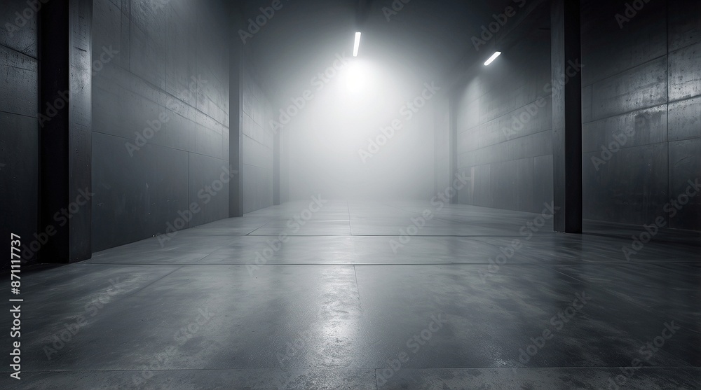 Texture dark concrete floor with mist or fog Texture dark concrete floor with mist or fog