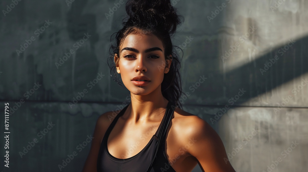 Obraz premium femme motivée, sportive, prête à combattre la vie