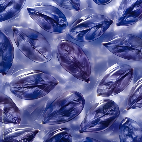 Glassine Envelope Seeds Close-up on Periwinkle Background - Alternate View photo