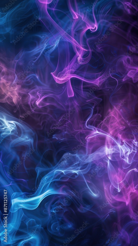Fototapeta premium Psychedelic Rainbow Smoke Dance in the Wind