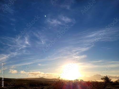 Peaceful sunset over Pu'ukapu, Waimea, Hawaii Island 