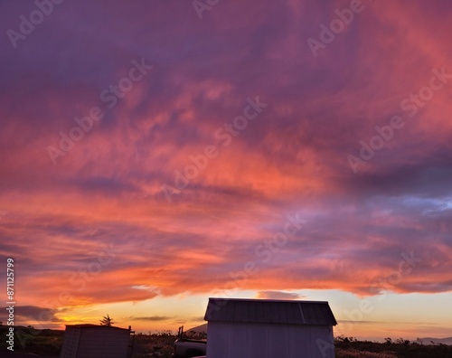 sunset in the country 